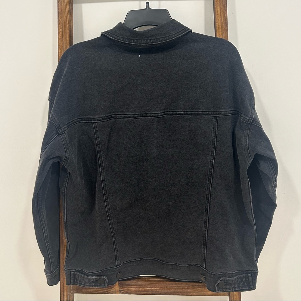 Carly Jean Los Angeles Hunter Jean Jacket in Charcoal - Picture 6 of 8